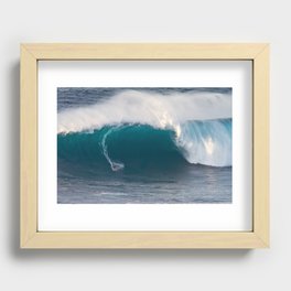 Surfing "Jaws" (Pe'ahi) Recessed Framed Print