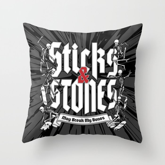 Sticks and Stones Throw Pillow