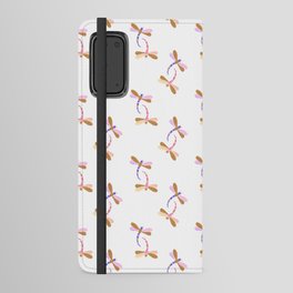 Pink and very peri dragonflies Android Wallet Case