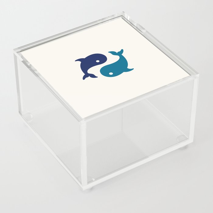 Yin Yang Whales Acrylic Box