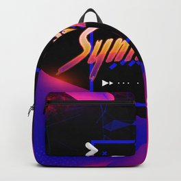 Neon synthwave horizon #2 Backpack
