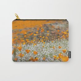 Babies Breath and Golden Poppies of California by Reay of Light Photography Carry-All Pouch