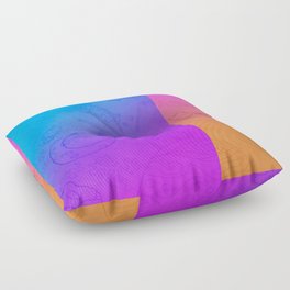 Space Cartoons Floor Pillow