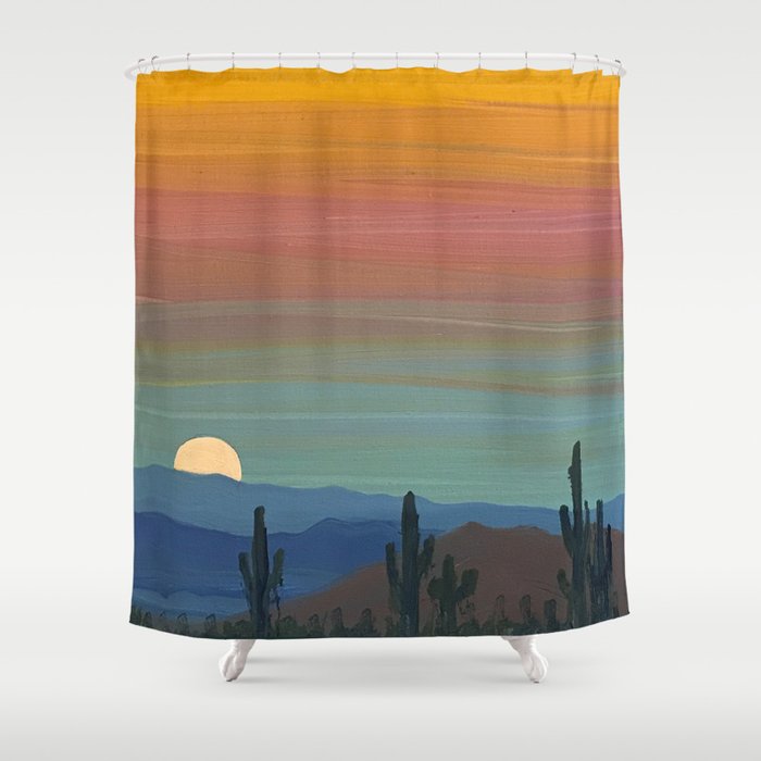 Arizona Moonrise Shower Curtain