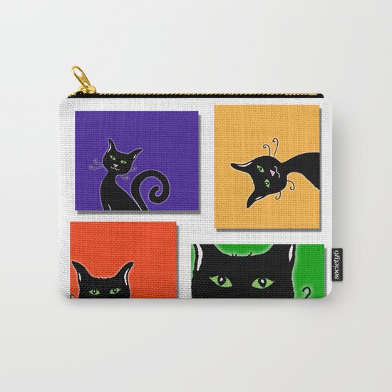 Cats in Squares Carry-All Pouch