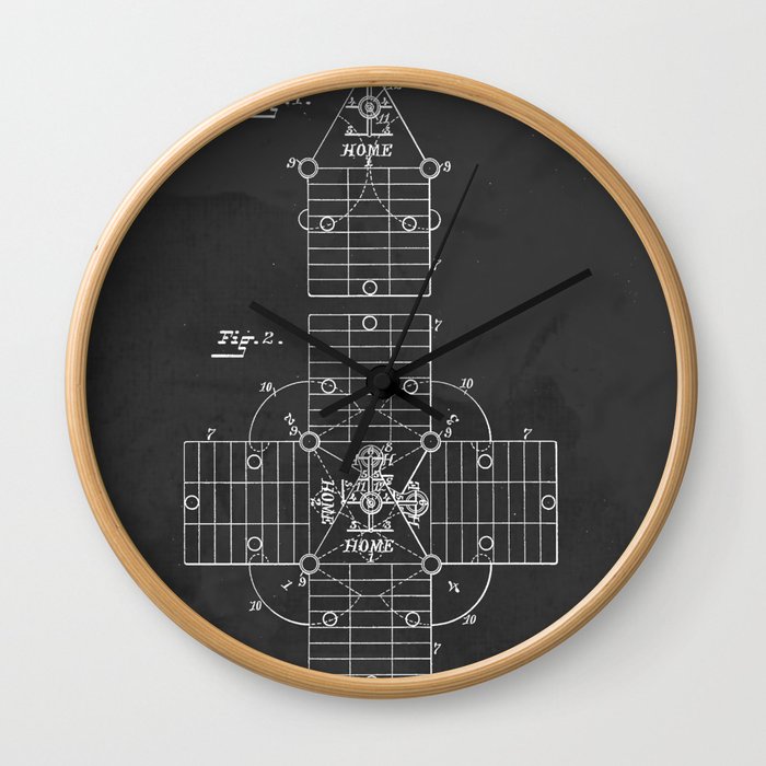 Antique Patent Game Board Wall Clock
