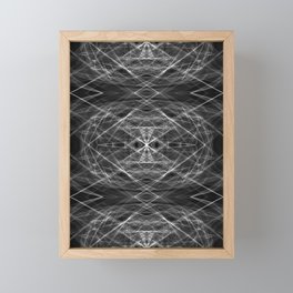 Liquid Light Series 7 ~ Grey Abstract Fractal Pattern Framed Mini Art Print