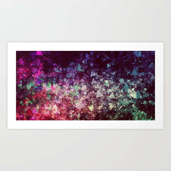 Grunge Concert Festival Background as Colorful Abstract Art Print