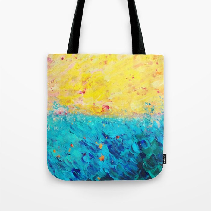 Waves  Yellow small shopping bag