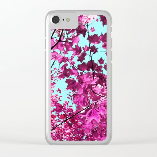 Autumn Pink Clear iPhone Case