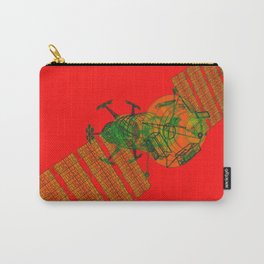 Explorer Schematic Warped Green on Red Carry-All Pouch