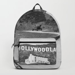 Old Hollywood sign Hollywoodland black and white photograph Backpack | Photo, Vintage, Oldhollywood, Sign, Hollywood, Movies, Filmindustry, Actresses, Photographs, Mulhollanddrive 