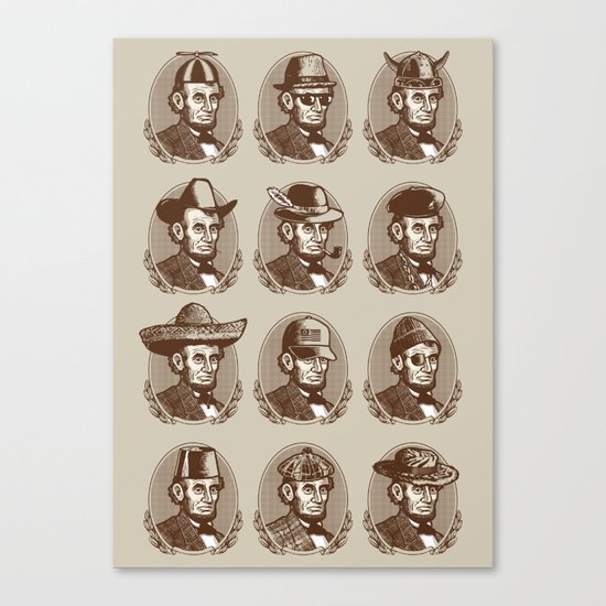 Abe Tries on Hats Canvas Print