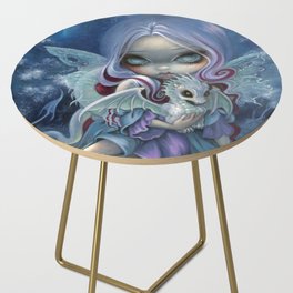 Wintry Dragonling Side Table