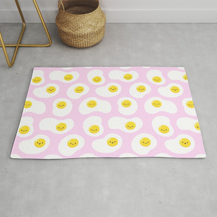 Cute Fried Eggs Pattern Rug By Nikury Society6