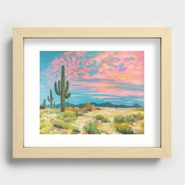 Arizona Saguaro Recessed Framed Print