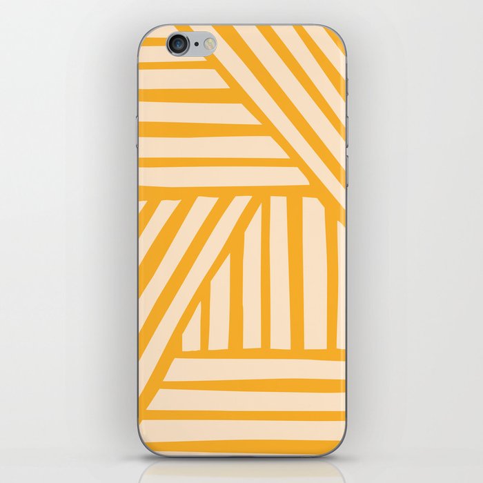 Abstract Shapes 222 in Mustard Yellow shades iPhone Skin