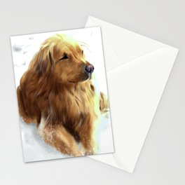 Snowy Day, A Golden Retriever’s First Winter  Stationery Cards