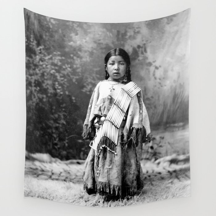 Dakota Sioux Little Girl Wall Tapestry