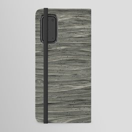 Grey engraved wood board Android Wallet Case