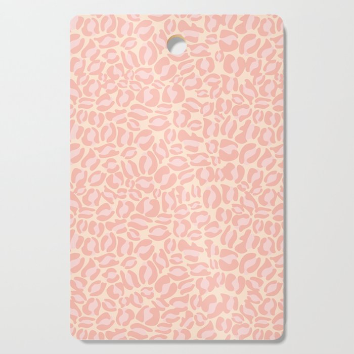 Leopard Print Pastel Pink Girly Bedroom Cute Cheetah Texture Pattern Cutting Board By Koovox