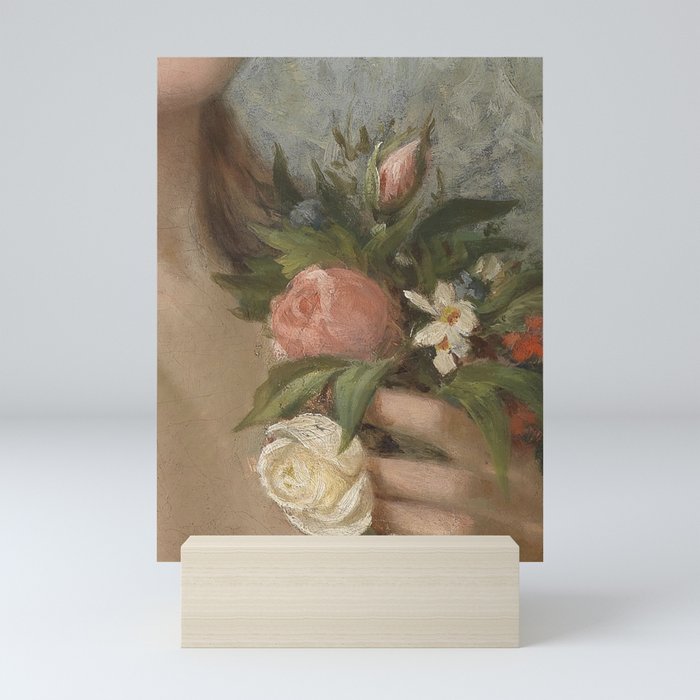 Mädchen mit Rosen (detail) Mini Art Print