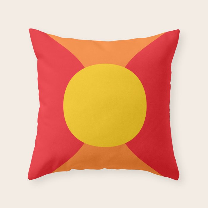 Best Mid-Century Modern Bright Throw Pillow
