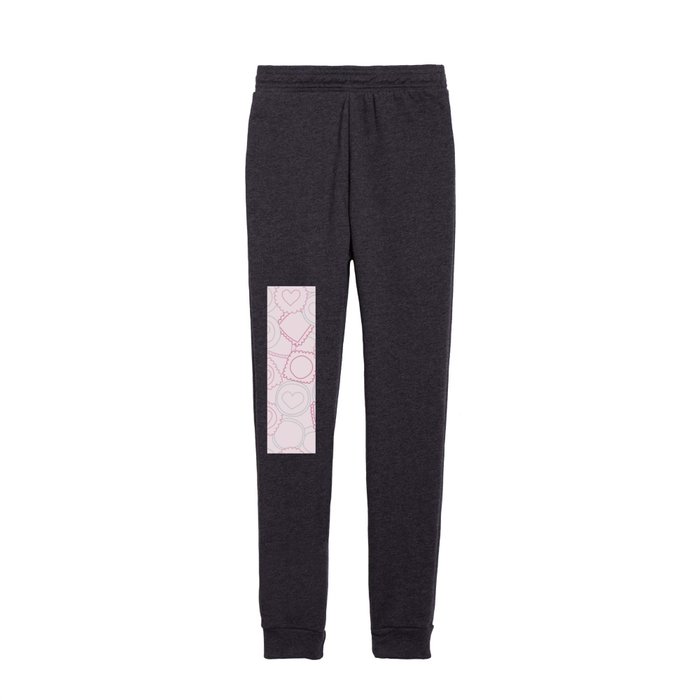 Light pink sweet love cookies Kids Joggers