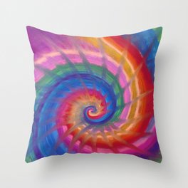 Spring into action with colour spirals Throw Pillow