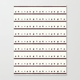 Minimalist pattern of dots and stripes Canvas Print
