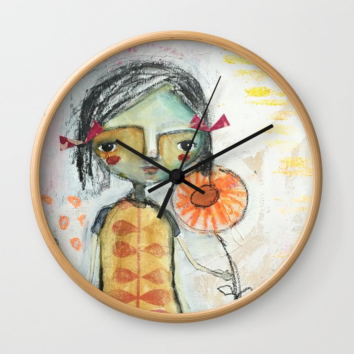 Red Bow Wall Clock