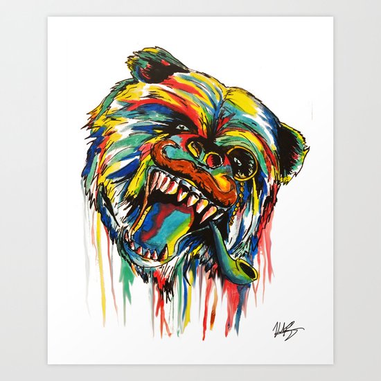 Sophisticated Bear Art Print