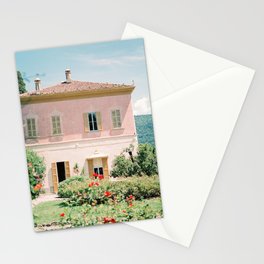 The Pink Villa | Villa Pizzo, Lake Como | Italy Travel Photography Stationery Card