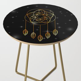 Divine Proportion Sacred geometry golden spiral dream catcher Side Table