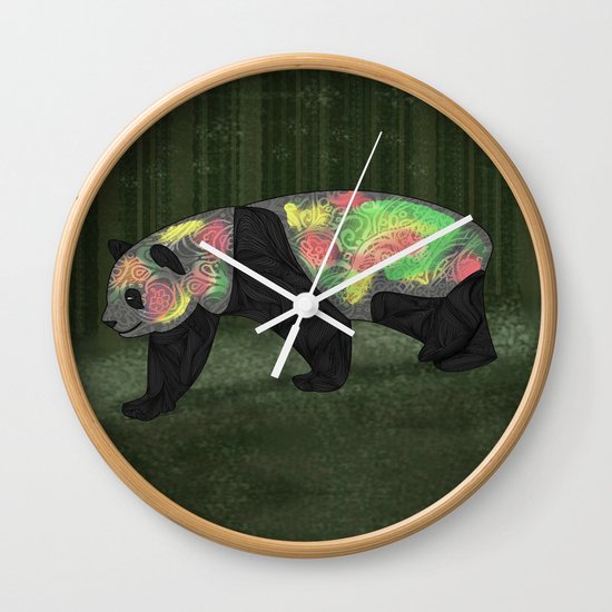 Panda Night Wall Clock