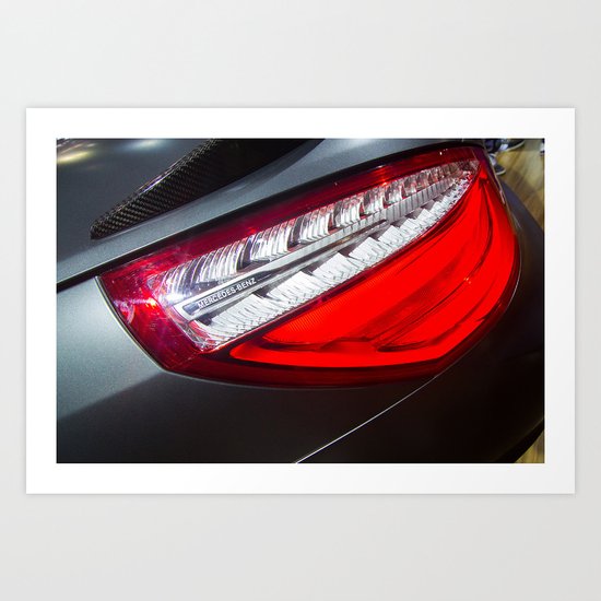 Mercedes-Benz SL 63 AMG Bi-Turbo Back Light Art Print