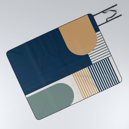Cool Color Pallette Pattern Picnic Blanket