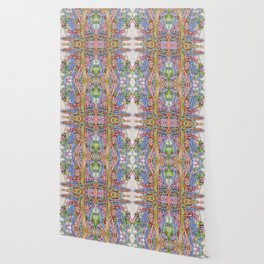 Pastel Burst Of Color Lines Mandala  Wallpaper