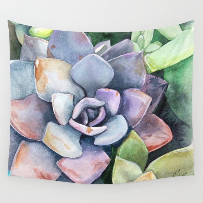 dawnsing succulents Wall Tapestry