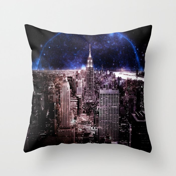 New York City : Parallel Dimension Throw Pillow