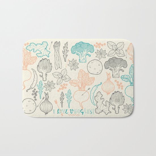 I love vegetables! Bath Mat