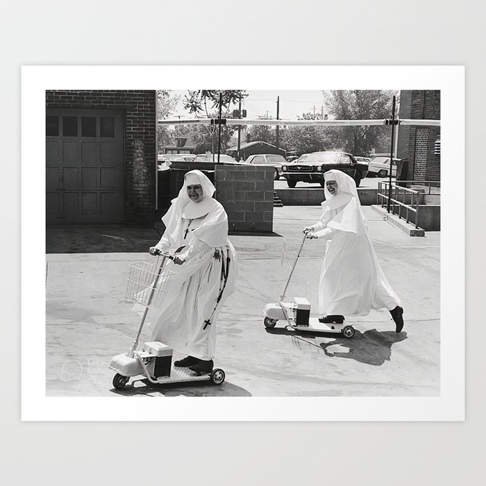 Funny Nuns Art Print