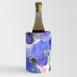 Blue Poppies and Wildflowers Wine Chiller