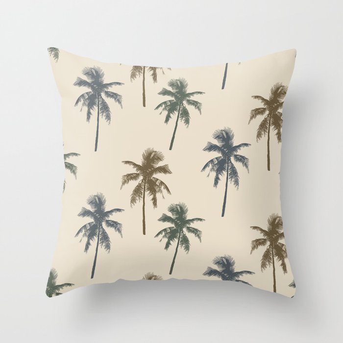 Cute Tropical Palm Trees Throw Pillow