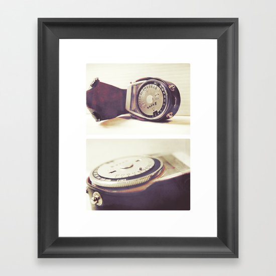 Vintage Stitz Light Meter Diptych Framed Art Print
