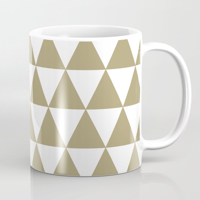 Triangle Texture (Sand & White) Coffee Mug