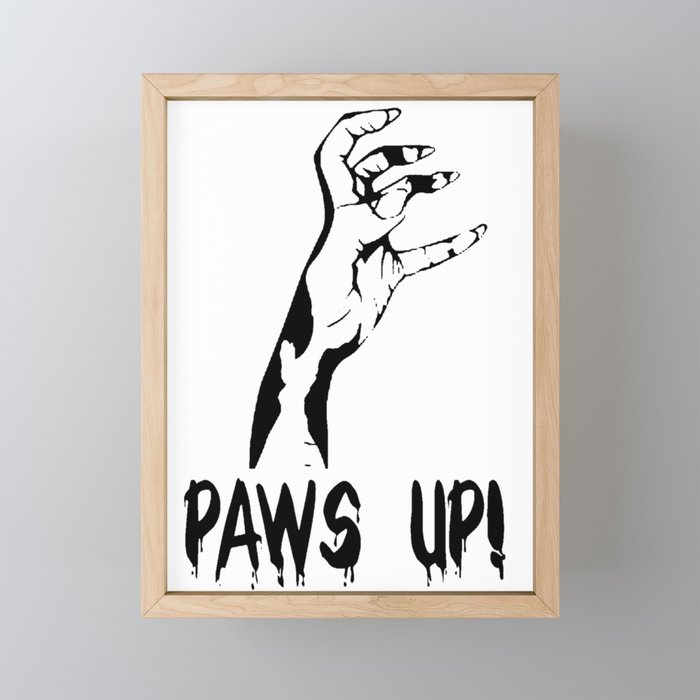 Paws Up! - Version 2 Framed Mini Art Print