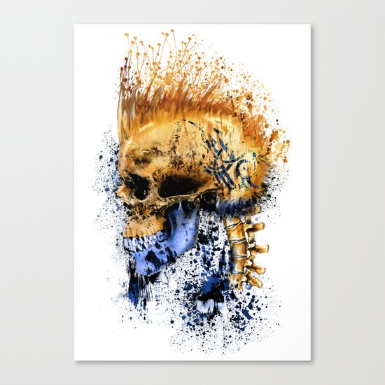 Golden Skull Canvas Print