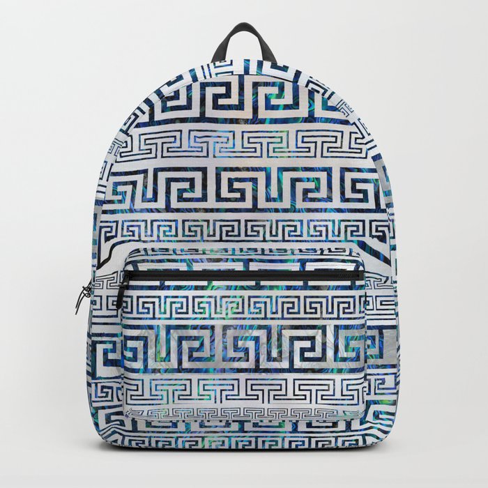 Greek Meander Pattern - Greek Key Ornament Backpack