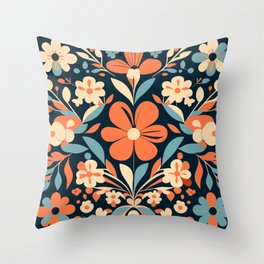 Vintage floral pattern Throw Pillow